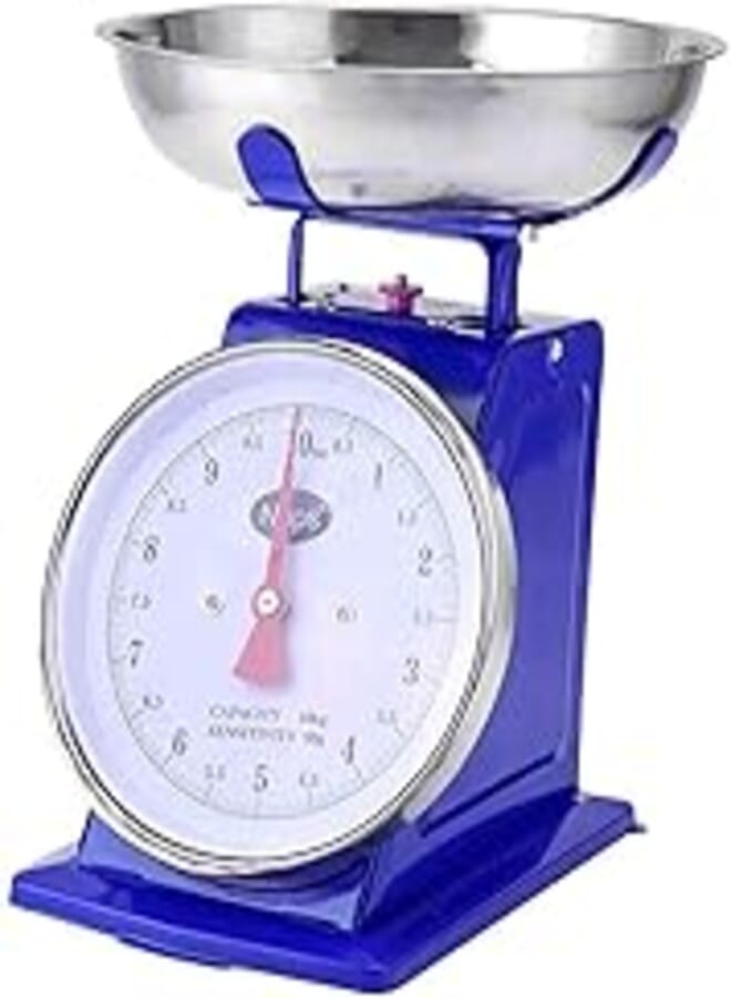 Stainless Steel Kitchen Scale (10kg, Blue)