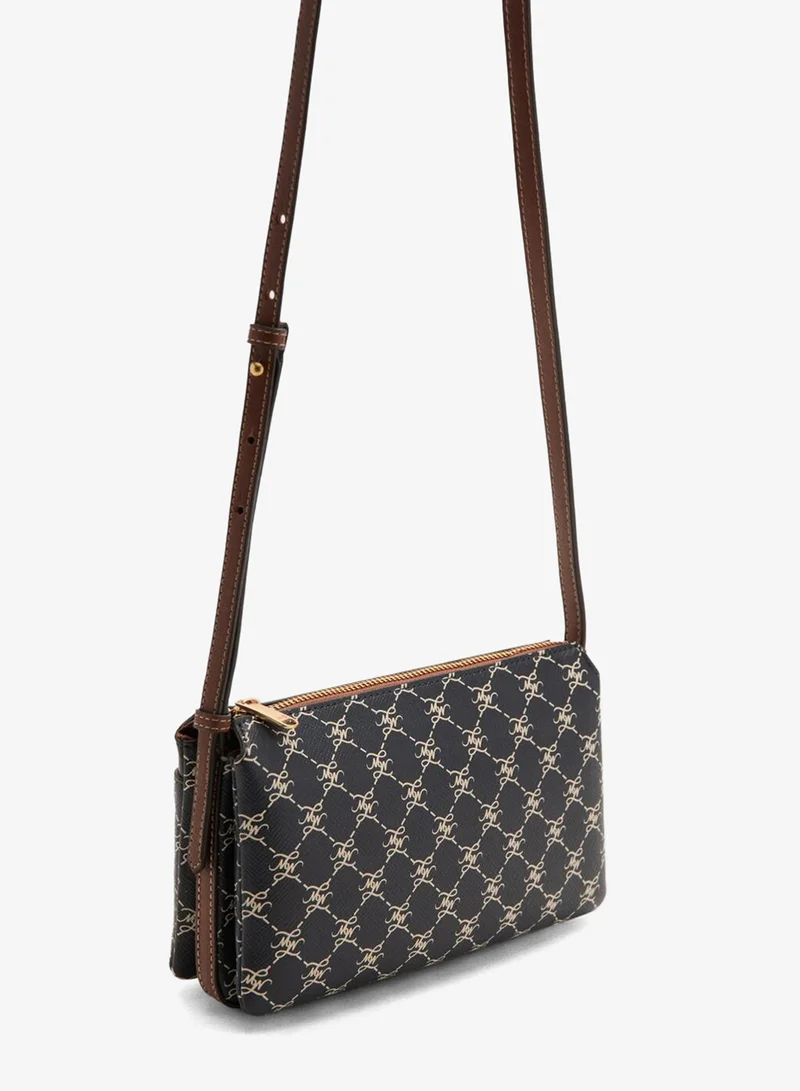 Mango Shoulder Bag With Printed Logo