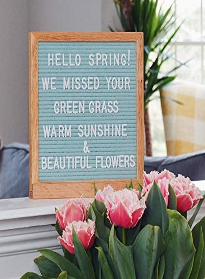Felt Like Sharing Felt Letter Board, 10x10in Changeable Letter Board with Letters White 300 Piece - Felt Message Board, Oak Frame Wooden Letter Board for Baby Announcements, Milestones, Office Decor & More (Seafoam Green) - Image 4
