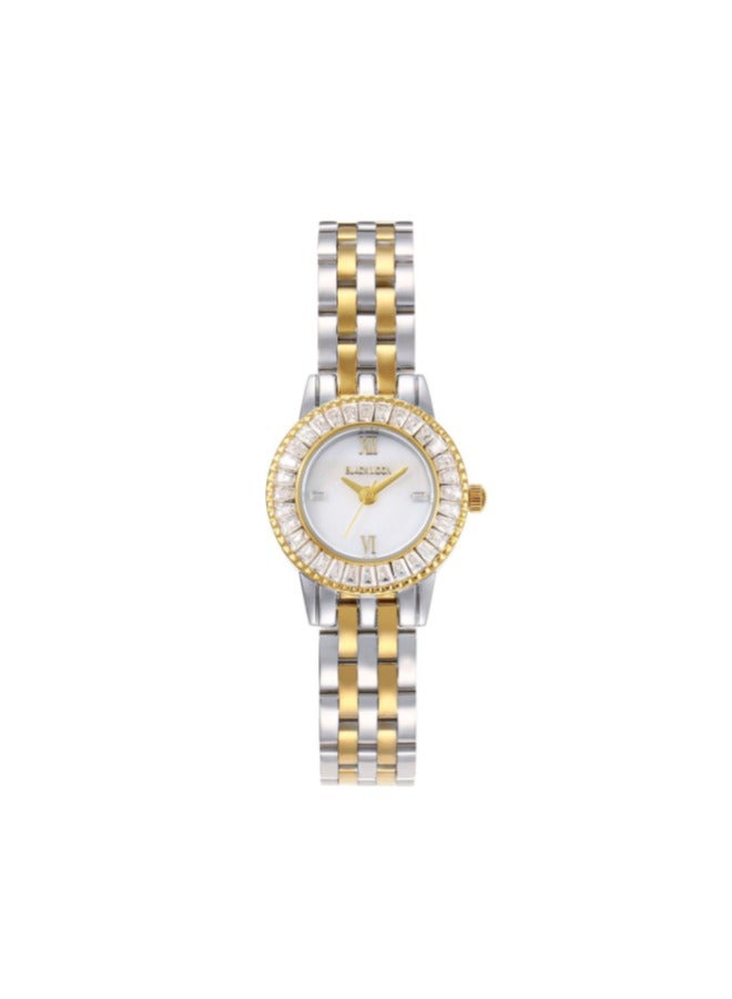 Black Moon Elegant Blackmoon Women's Watch Stylish White Dial Stainless Steel Band Water Resistant Perfect for Casual and Formal Wear - Image 1