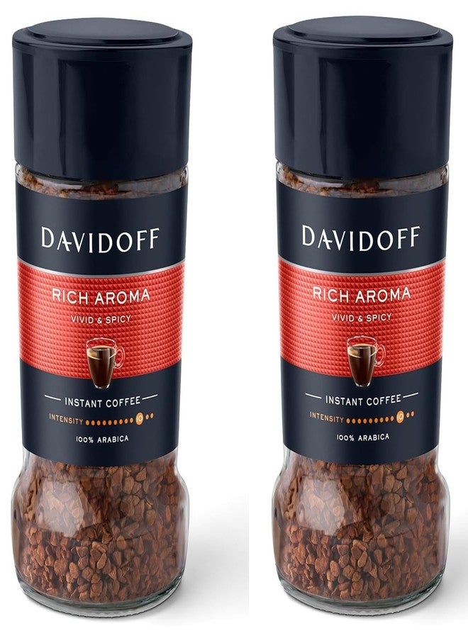 DAVIDOFF Coffee Rich Aroma Instant Coffee, 100% Arabica, Vivid & Spicy, Intensity Level 6 Each 45g X Pack Of 2 (Product Of Germany) By DECADENT - Image 1