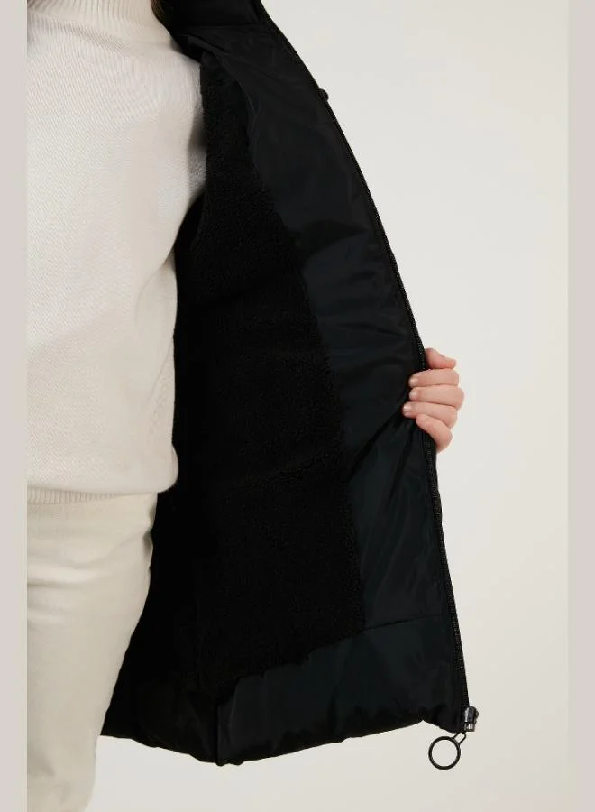 Lela  Lela Plush Lined Faux Fur Collar Detachable Hooded Winter Coat for Girls 5760072 for Women | Best Price UAE