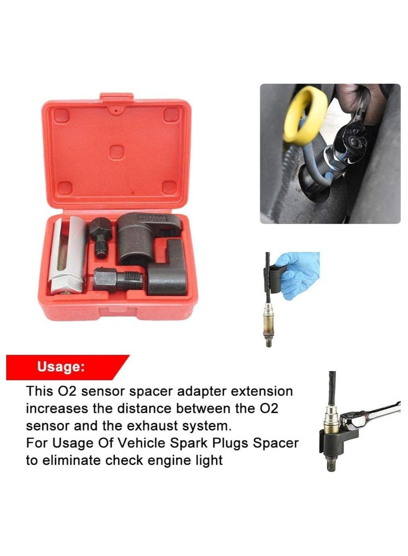 Loquat 5 PCS Automotive O2 Oxygen Sensor Socket Offset Wrench Remover Tool and Thread Chaser Tool - Image 4