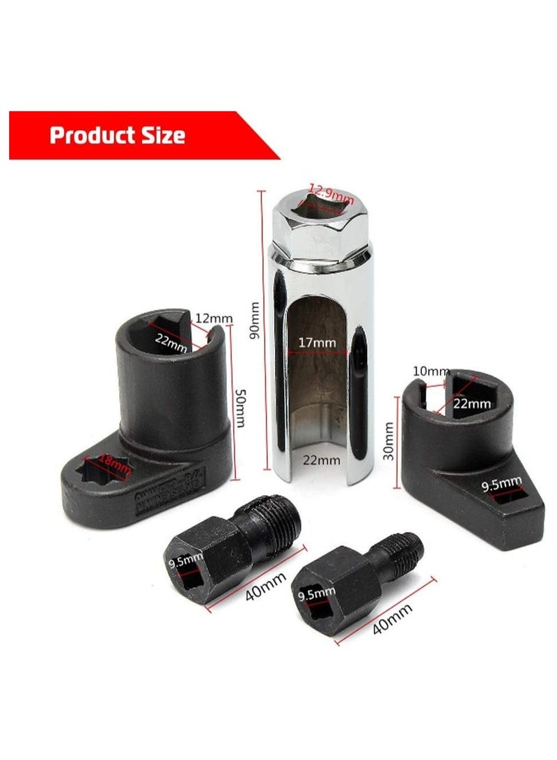 Loquat 5 PCS Automotive O2 Oxygen Sensor Socket Offset Wrench Remover Tool and Thread Chaser Tool - Image 5