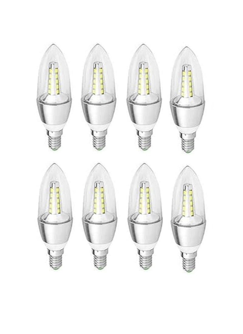 Generic LED Candle Bulb - 8 pieces - White color E14 5W 