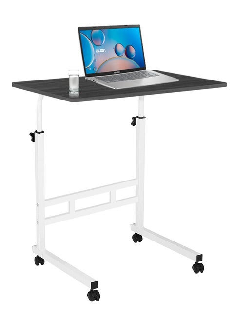 Upgraded Metal Base Adjustable Multipurpose Movable Desktop Computer Mobile Laptop Desk Home And Office Desks For Work and Study Moveable Portable Coffee Overbed Tray Bedside Sofa Table