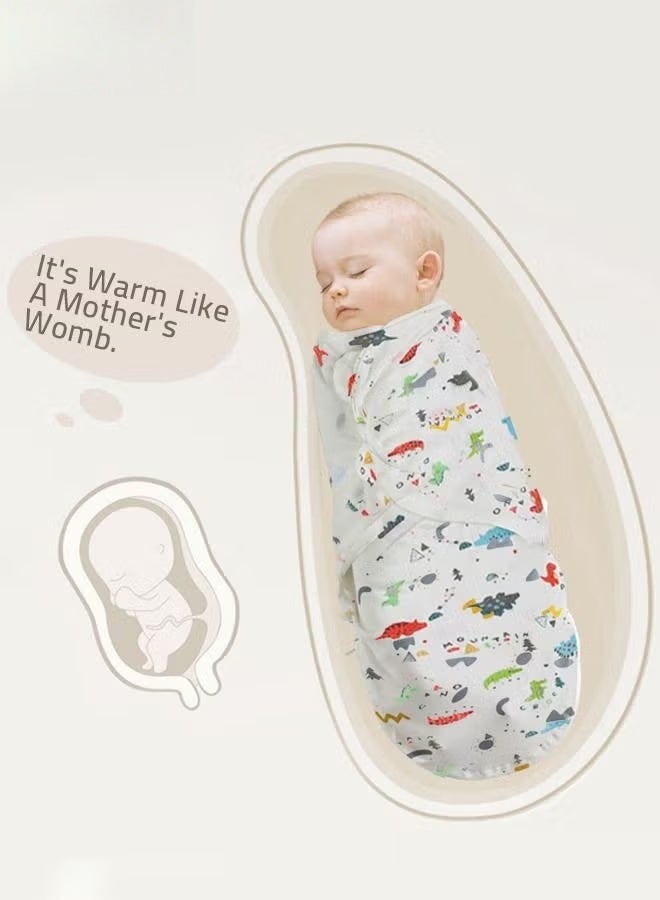 4 PCS Baby Swaddle Blanket Wrap Cap Gloves and Foot Straps Set Newborn Infant Sleep Sack With Caps 100% Breathable Cotton 0-4 Month - Image 5