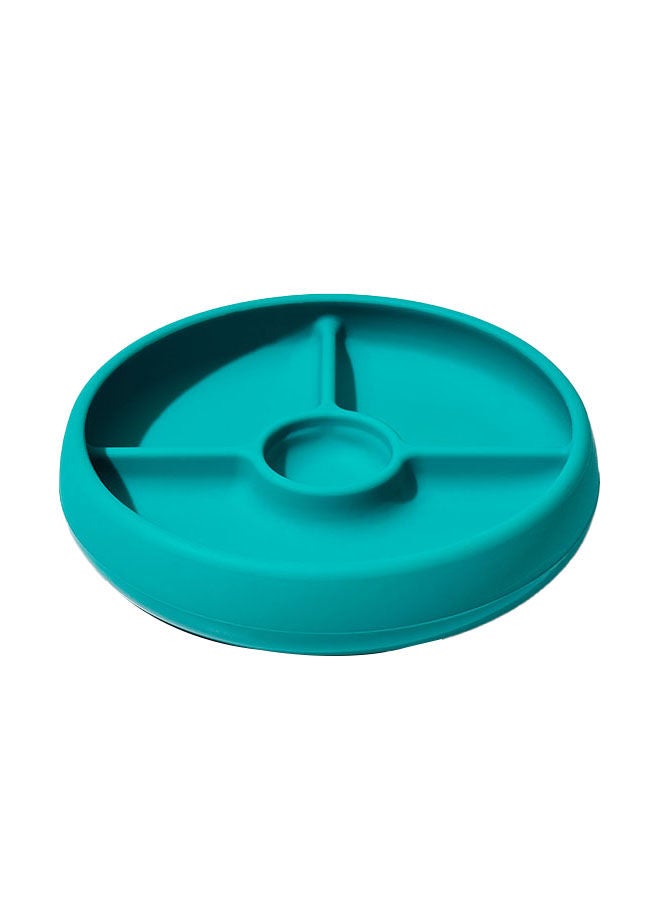OXO TOT SILICONE DIVIDED PLATE - TEAL - Image 1