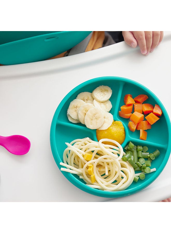 OXO TOT SILICONE DIVIDED PLATE - TEAL - Image 5