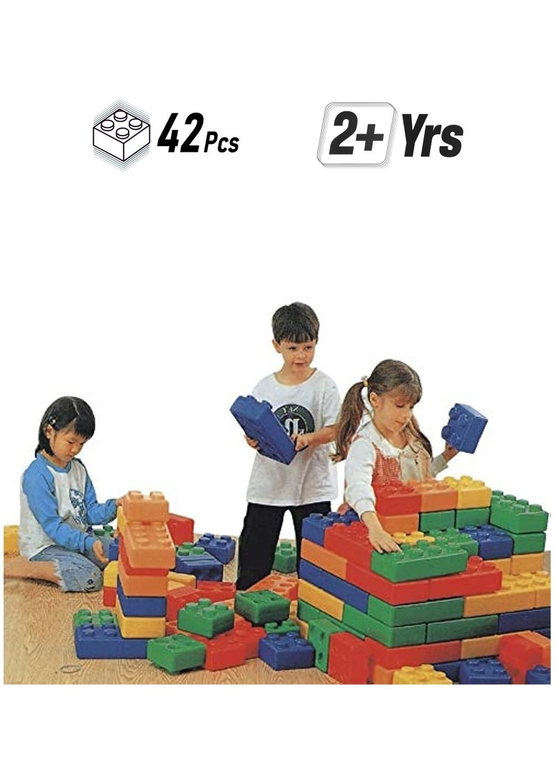 RBWTOYS RBW Toys 42PCS Octagonal Landscaping Building Blocks Bricks For Children | Kids Extra Large Plastic Building Puzzle Blocks Castle Naughty Paradise Toy Kart Track Fence, UMR1RW16642 - Image 1