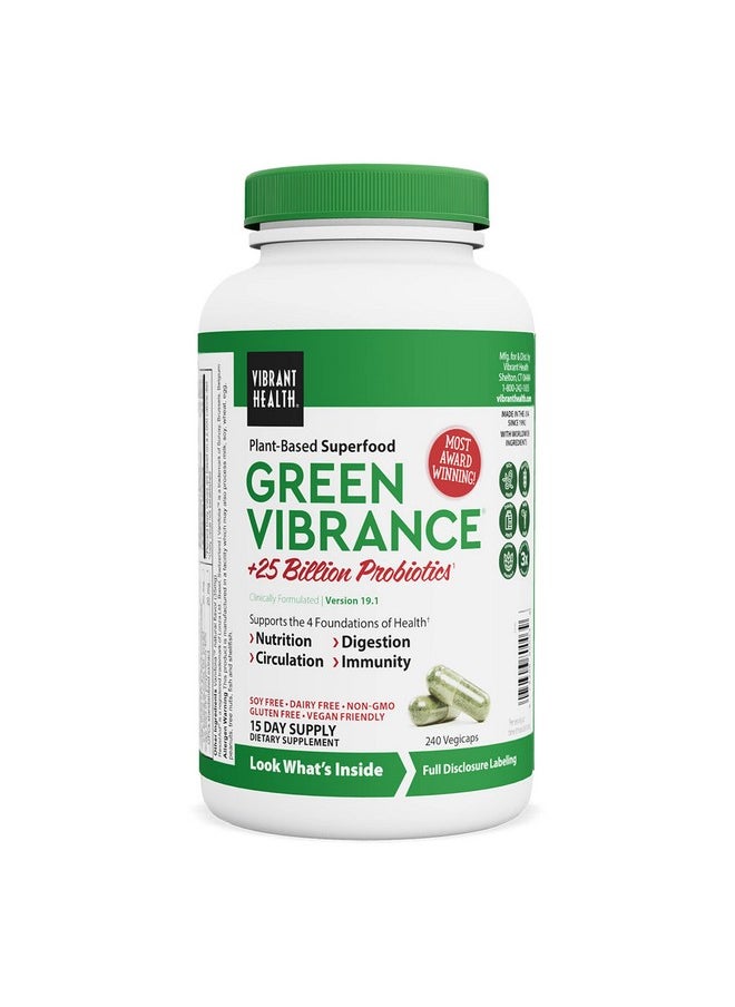 Vibrant Health - Green Vibrance Vegan Superfood Pills 240 Capsules Ffp - Image 1