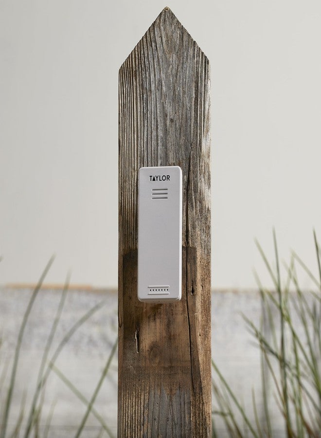 Taylor Digital Wireless Round Indoor Comfort Level Thermometer and Clock, Wireless Remote Sensor, Easy-to-Read Display for Home, Office, Greenhouse, Nursery, and Indoor Areas, LCD, White - Image 4