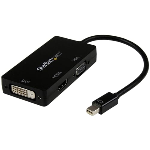 StarTech.com 3 in 1 Mini DisplayPort Adapter - 1080p - Mini DP / Thunderbolt to HDMI / VGA / DVI Splitter for Your Monitor (MDP2VGDVHD) - Image 1