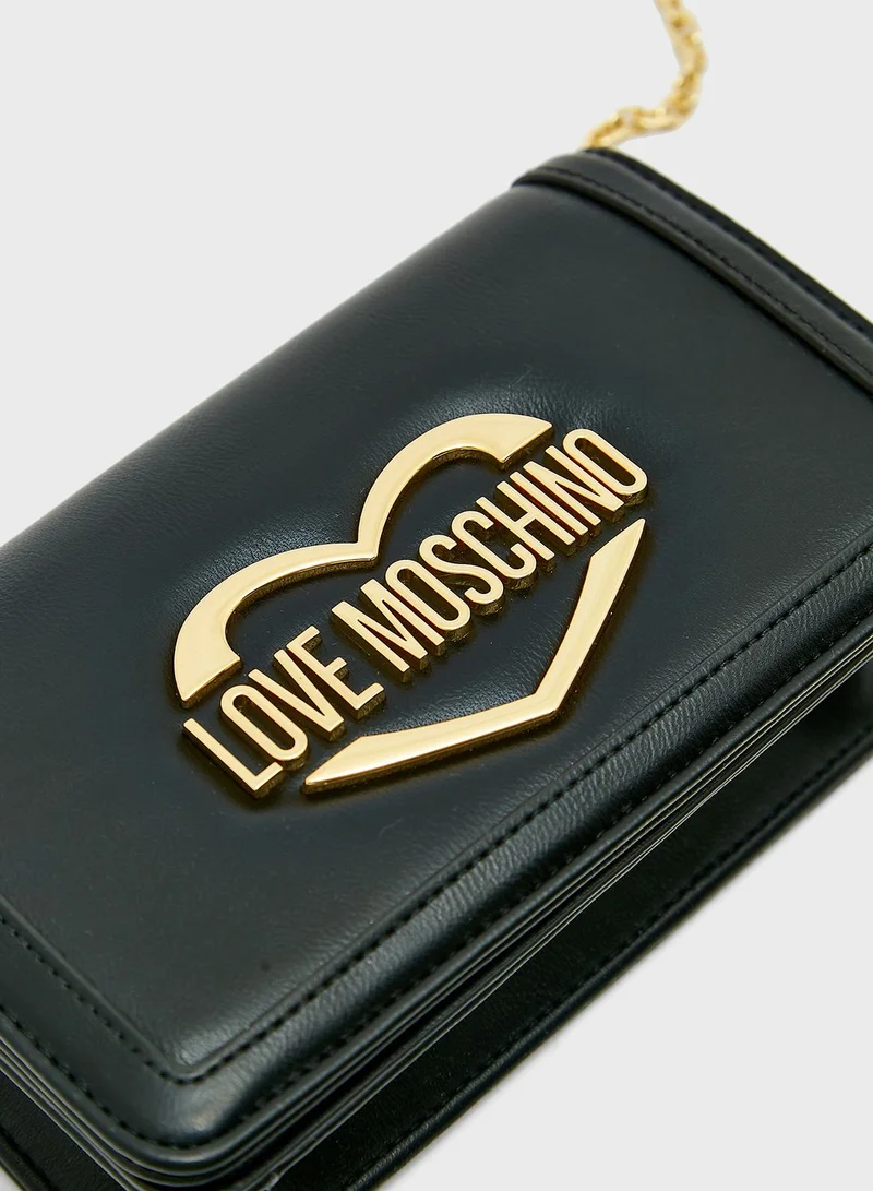 Love Moschino Logo Detail Wallet On Chain