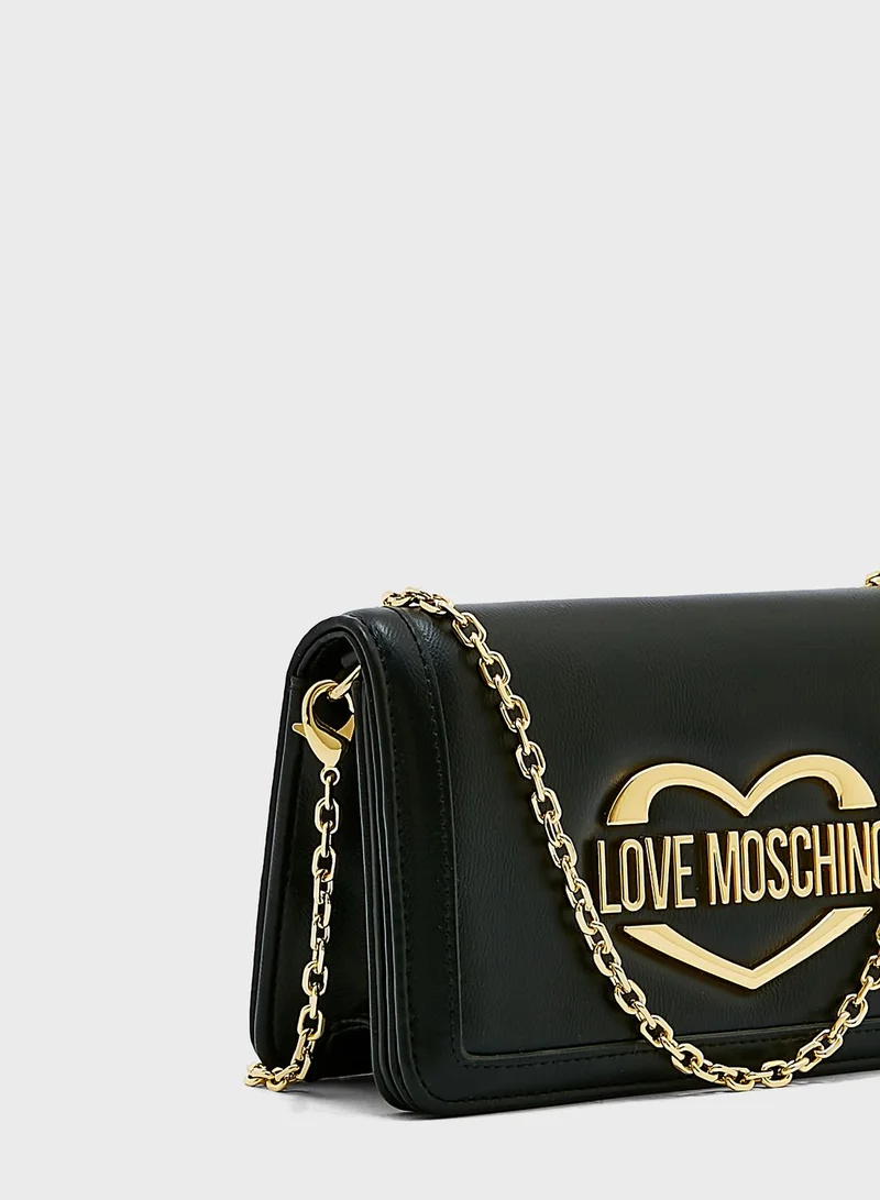 Love Moschino Logo Detail Wallet On Chain