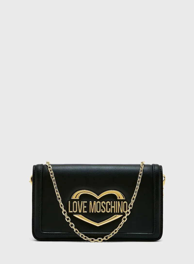Love Moschino Logo Detail Wallet On Chain