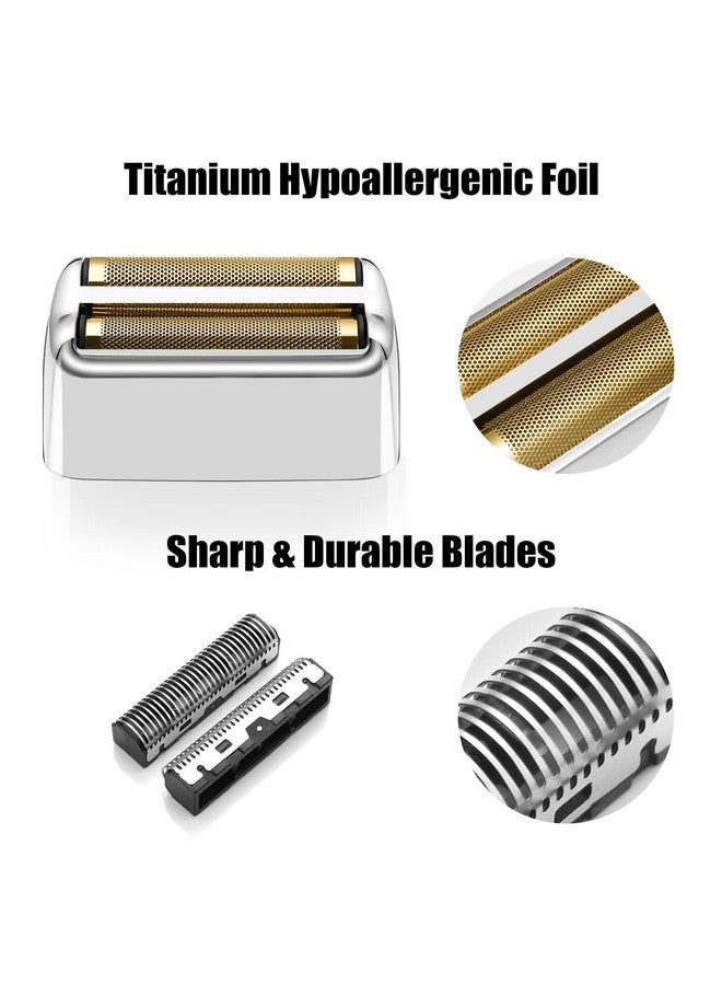 Amorka Replacement Foil And Cutters For Babylisspro Barberology Double Foil Shaver Replacement Foil For Babylisspro Barberology Fxfs2 Shaver Silver - Image 3