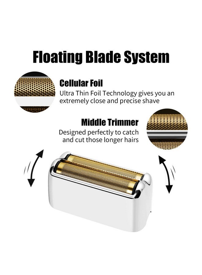 Amorka Replacement Foil And Cutters For Babylisspro Barberology Double Foil Shaver Replacement Foil For Babylisspro Barberology Fxfs2 Shaver Silver - Image 4