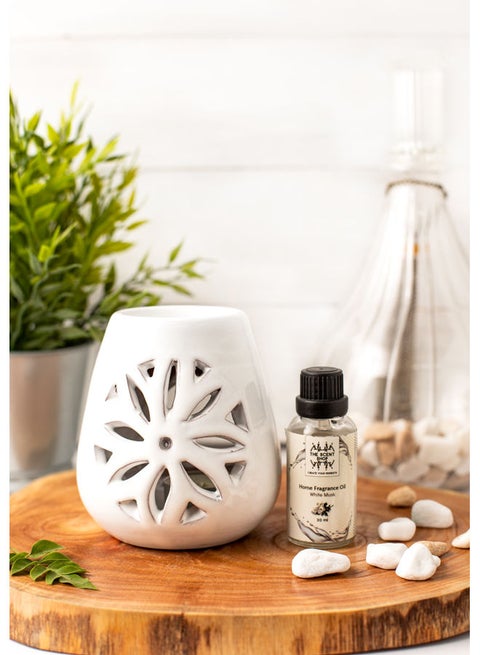 Handcrafted Pottery Aroma Oil Burner —  (Color & Design May Vary)