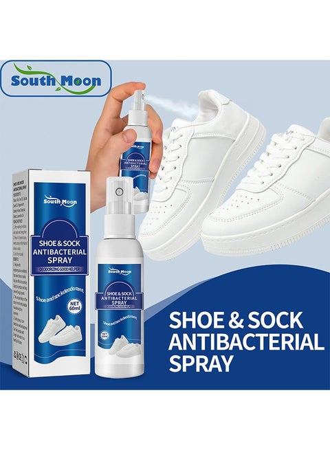 60ml Shoe and Sock Antibacterial Spray Shoe Odor Eliminator Deodorizer Spray and Removes Bad Smells of Boots Heels Tennis Shoe Cleats Sneakers Ballet Shoe Sports Shoes