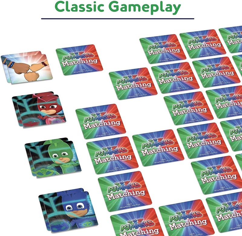 PLUSPOINT لعبة مطابقة PJ Masks لعبة ذاكرة ممتعة وسريعة للأطفال كونور غريغ أميّا نايت نينجا لعبة بطاقات الذاكرة يمكنك اللعب بها مرارًا وتكرارًا للأولاد والبنات من عمر 3 سنوات وما فوق - Image 2