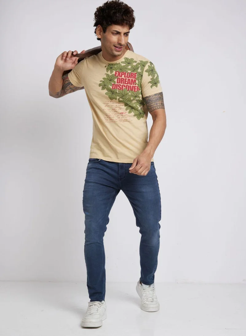 Being Human Printed Crew Neck T-Shirt