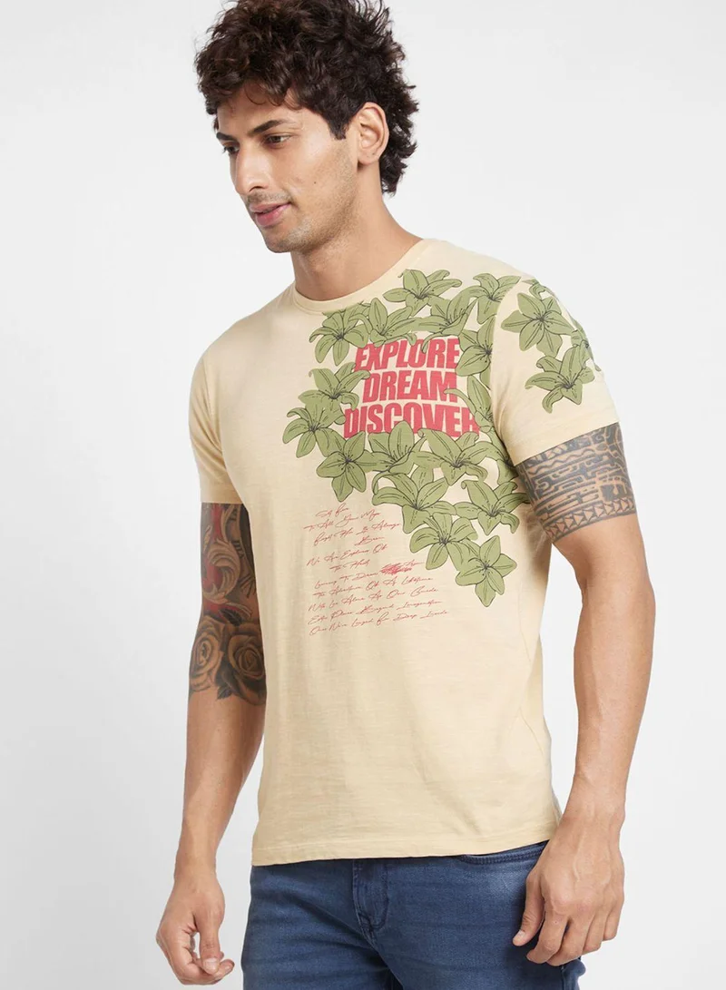 بيينغ هيومان تيشيرت بياقة دائرية مطبوع