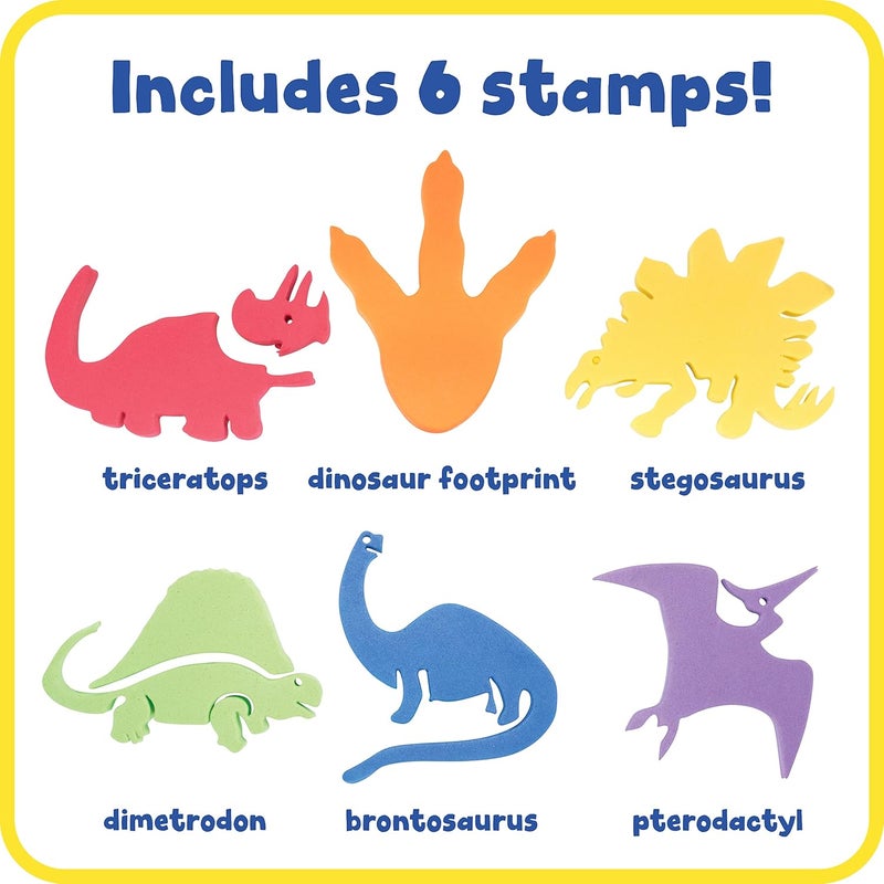 READY 2 LEARN Giant Stampers - Dinosaurs - Set of 6 - Easy to Hold Foam Stamps for Kids - Arts and Crafts Stamps for Displays, Posters, Signs and DIY Projects - Image 4