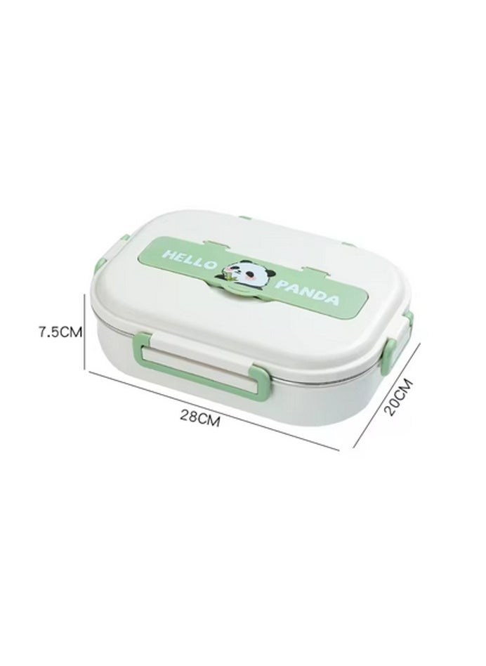Hello Panda Sustainable and Functional Gourmet Treats Gift Basket: Portable 5-Compartment 1550 ml Food Container, Cute 304 Stainless Steel Bento Lunch Box  - Image 5