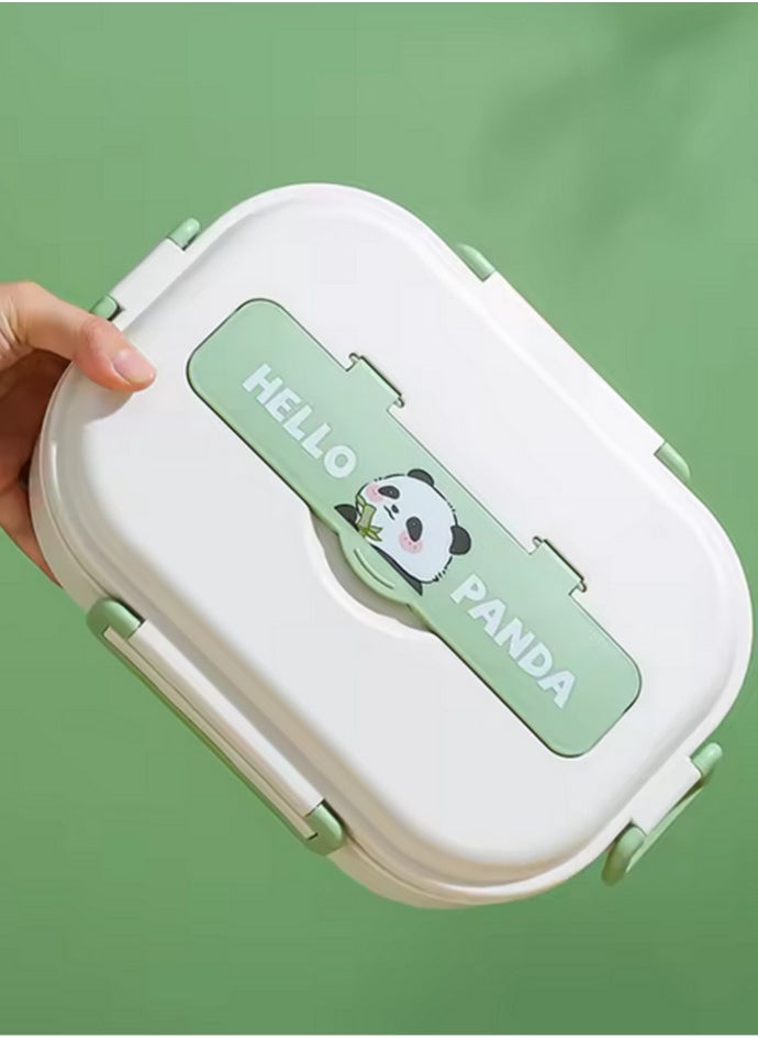 Hello Panda Sustainable and Functional Gourmet Treats Gift Basket: Portable 5-Compartment 1550 ml Food Container, Cute 304 Stainless Steel Bento Lunch Box  - Image 2