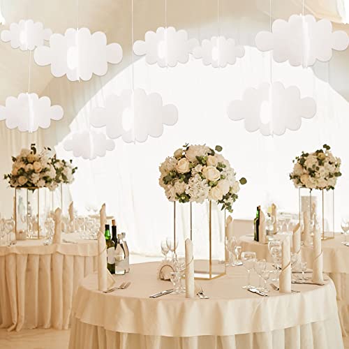CANIPHA 16 Pcs 3D Cloud Decorations Hanging Clouds for Ceiling Artificial Clouds Props Fake Cloud Ornaments Wall Decor Clouds Imitation Decorations Baby Shower Ceiling Party Nursery Children Room Art Wedding - Image 5