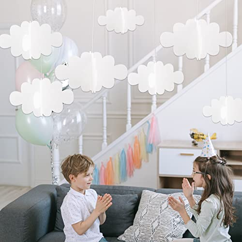 CANIPHA 16 Pcs 3D Cloud Decorations Hanging Clouds for Ceiling Artificial Clouds Props Fake Cloud Ornaments Wall Decor Clouds Imitation Decorations Baby Shower Ceiling Party Nursery Children Room Art Wedding - Image 2