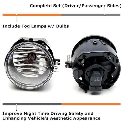 iJDMTOY OESpec Clear Lens Fog Light Assemblies w H109145 Halogen Bulbs Mounting Bracket Compatible With Jeep 2004 Grand Cherokee ONLY - Image 3