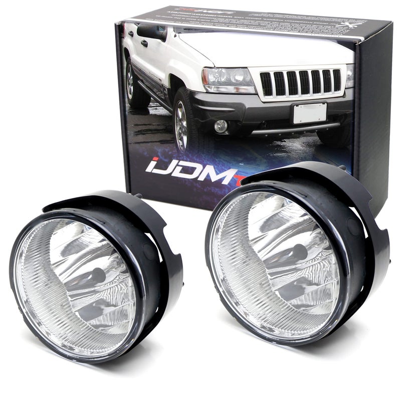 iJDMTOY OESpec Clear Lens Fog Light Assemblies w H109145 Halogen Bulbs Mounting Bracket Compatible With Jeep 2004 Grand Cherokee ONLY - Image 2