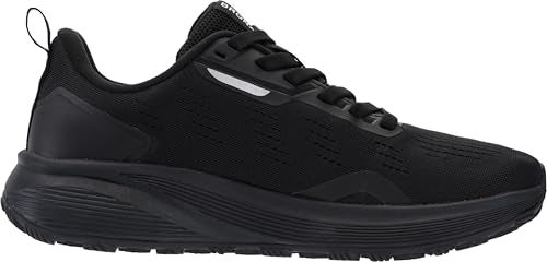 BRONAX Mens Wide Toe Box Tennis Shoes Lightweight Natural Foot Shape Comfortable Sports Road Running Size 12w Sneakers for Male Outdoor Athletics Walking Training Workout Mesh All Black 46 - Image 5