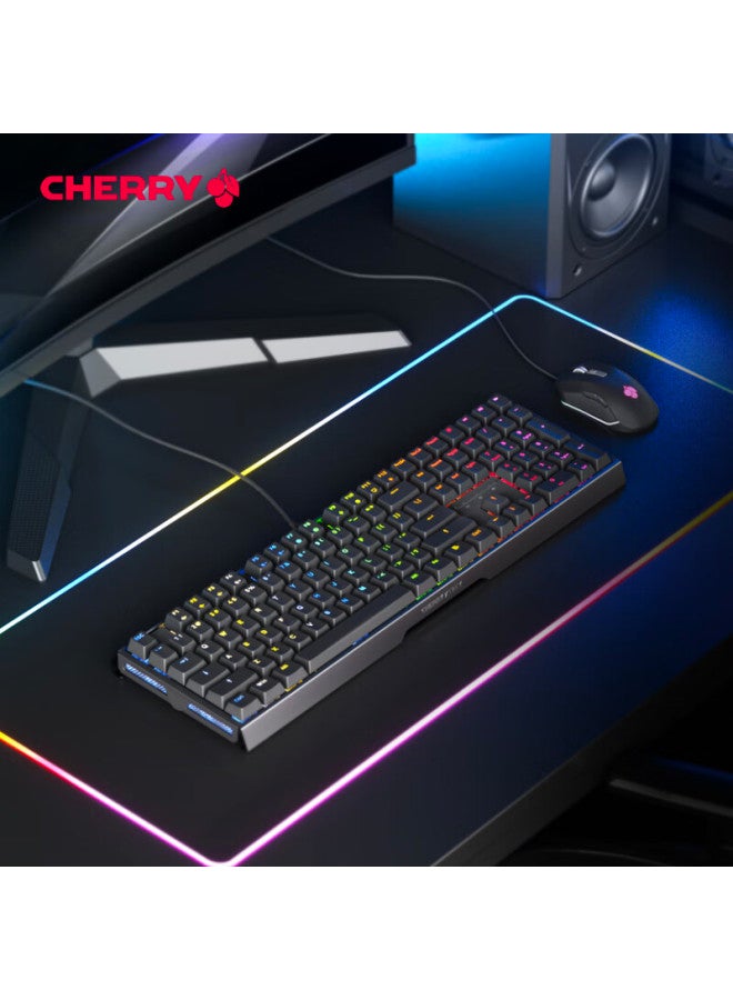 Cherrymx 3.1 Wired Mechanical Keyboard, Gaming Keyboard, E-sports Keyboard, Rgb Mixed Light Keyboard, Alloy Shell With Rgb Lighting, Compatible With Win/mac, Black With Red Switches - Image 1