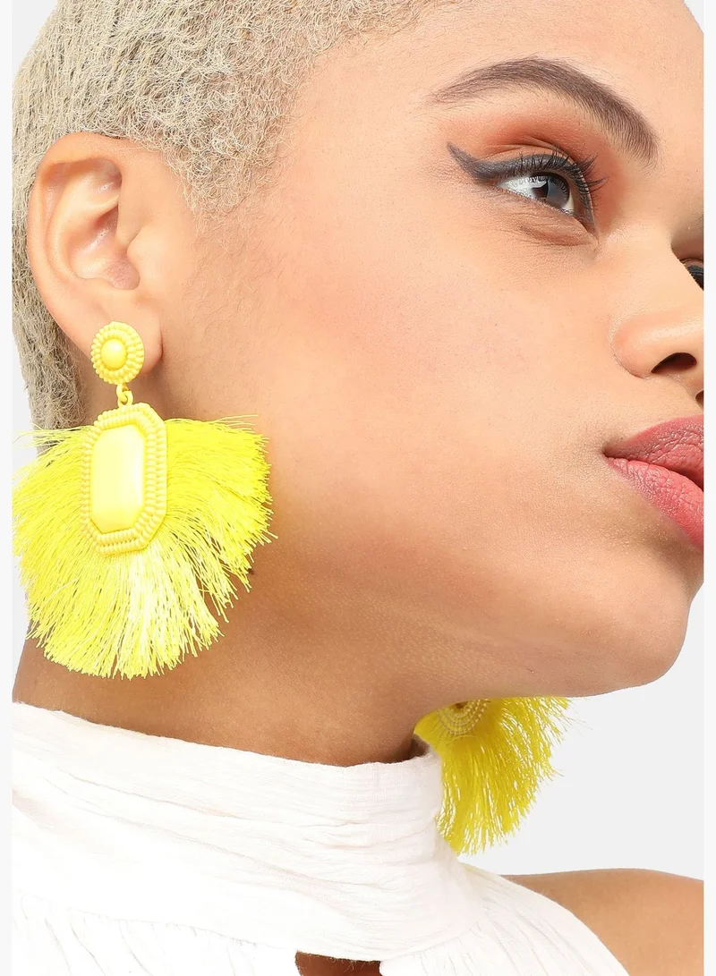 SOHI Gold Plated Party Designer Drop Earring For Women