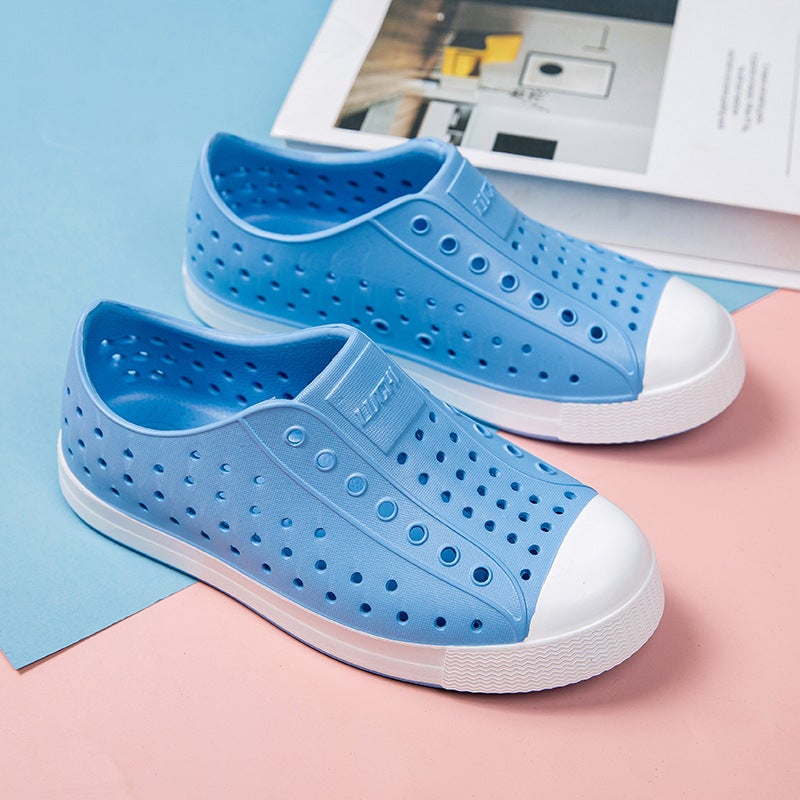 2024 Children'S New Hole Shoes Eva Lightweight Non-Slip Solid Color Garden Shoes For Boys And Girls 25-35 - Image 3