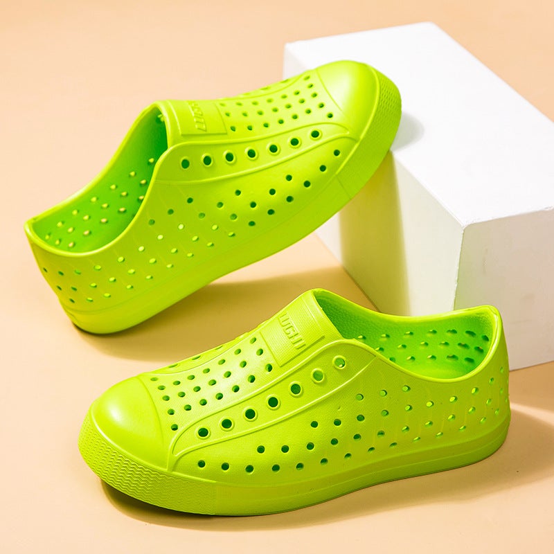 2024 Children'S New Hole Shoes Eva Lightweight Non-Slip Solid Color Garden Shoes For Boys And Girls 25-35 - Image 5