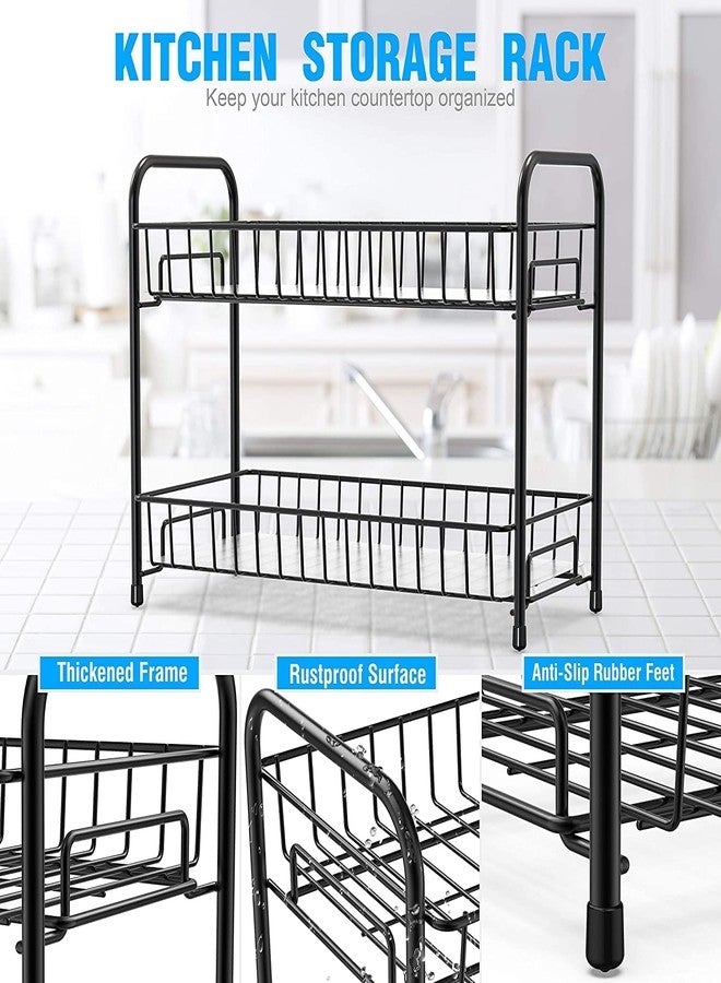 TENET Countertop Organizer Organization, 2 Tier Moveable Corner Shelf for Kitchen, Bathroom, Spice Rack, Coffee Area, Over Sink, Dresser Table - Image 4