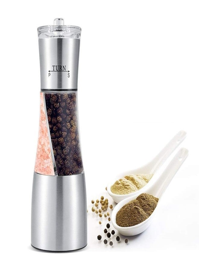 SEMNOX CREATION Pepper Grinder Premium Stainless Steel Salt and Pepper Mill with Adjustable Coarseness Salt Grinder and Pepper Shaker Mill - Image 1