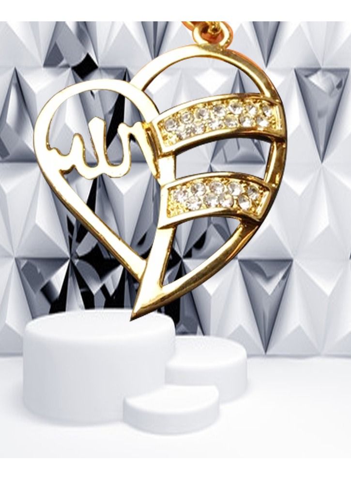 DubaiGallery Fashion Jewelry Highly craftsmanship New arrival Gold Color allah pendant necklace for women men charm Islam pendant for muslim allah pendant - Image 3