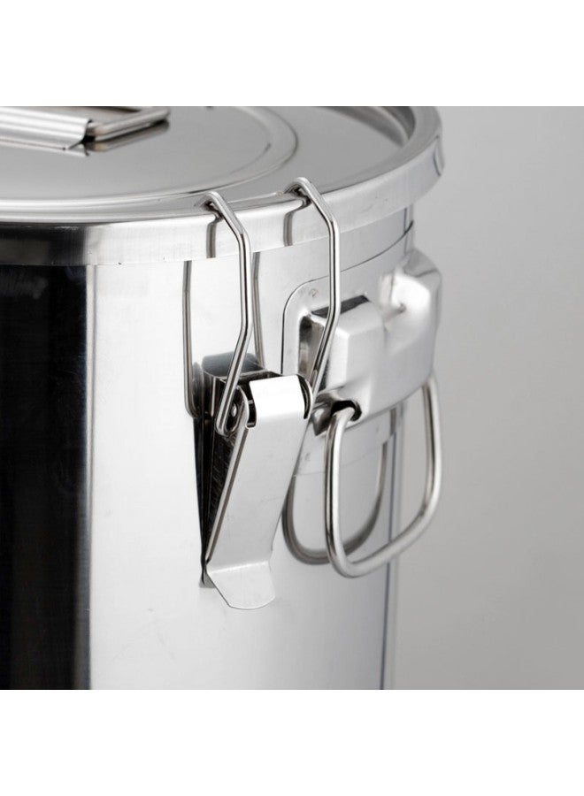 All-round Quanshi 304 Thickened Stainless Steel Sealed Bucket, Milk Container, Rice Container, Tea Leaf Container, Water Storage Container, Oil Storage Container, Storage Bucket, 30*30 - Image 5