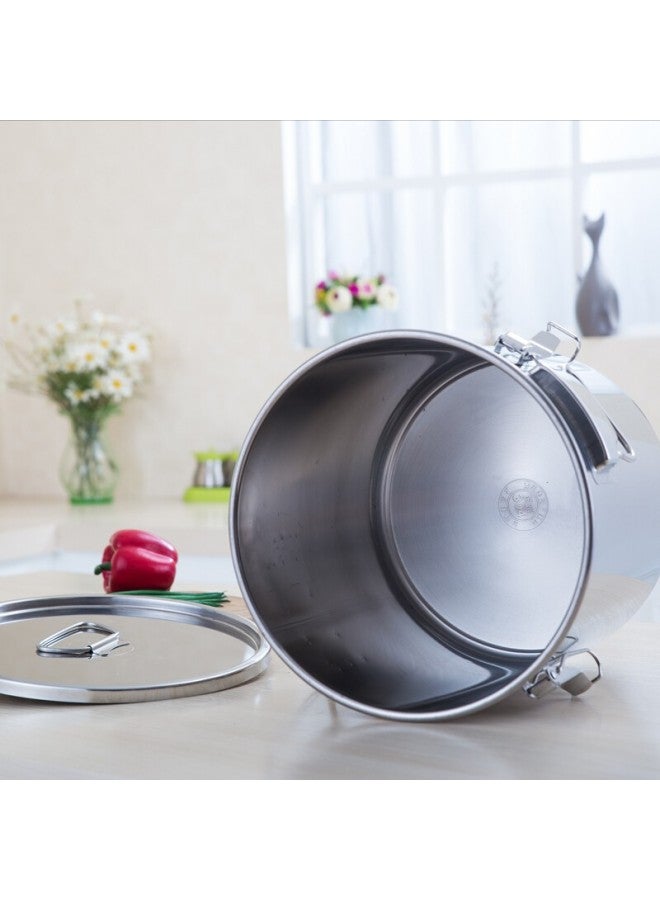 All-round Quanshi 304 Thickened Stainless Steel Sealed Bucket, Milk Container, Rice Container, Tea Leaf Container, Water Storage Container, Oil Storage Container, Storage Bucket, 30*30 - Image 4