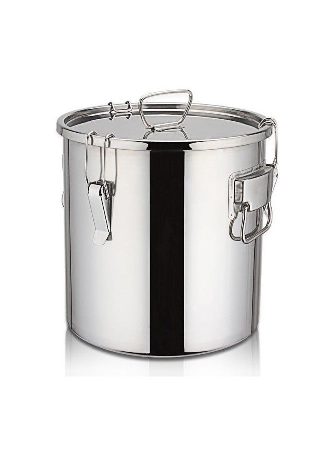 All-round Quanshi 304 Thickened Stainless Steel Sealed Bucket, Milk Container, Rice Container, Tea Leaf Container, Water Storage Container, Oil Storage Container, Storage Bucket, 30*30 - Image 1