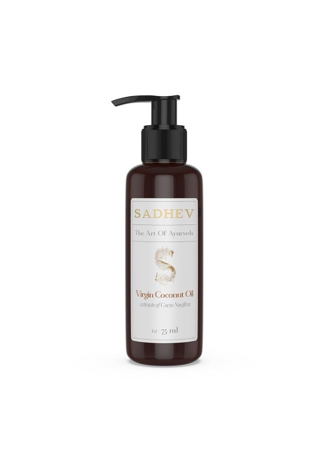 Sadhev Ayurvedic Cold Pressed 100% Virgin Coconut Oil - 75ml (Pack of 1) - Image 3