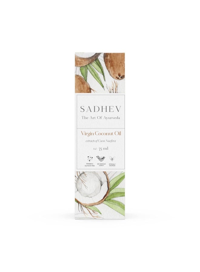 Sadhev Ayurvedic Cold Pressed 100% Virgin Coconut Oil - 75ml (Pack of 1) - Image 4
