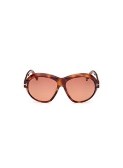 TOM FORD Women's Round Shape Acetate Sunglasses FT111353T59 Lens Size: 59 Millimeter - Blonde Havana  - Image 2