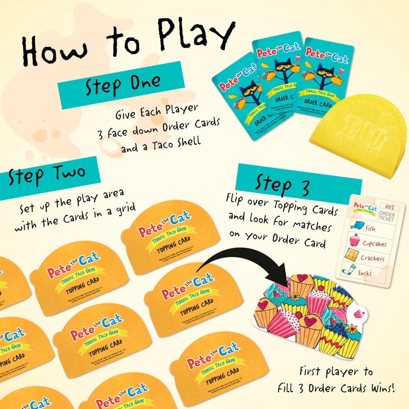 Briarpatch, Pete The Cat Terrific Taco Game, Based On Early Reader Books by James Dean, Preschool Learning for Children - Image 5
