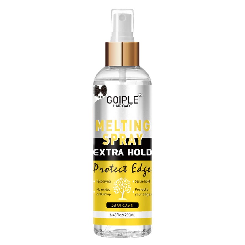 Goiple 8.45 أونصة سائلة رذاذ لاصق ذوبان الدانتيل وثباته - لاصق شعر بدون غراء للباروكات، رذاذ لاصق لربط الدانتيل للباروكات، رذاذ للباروكات للإغلاق، ثبات قوي وطبيعي مع تحكم - Image 1